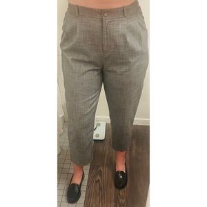TopShop gray, pleated, high-waisted, cropped slacks from Nordstrom size 8